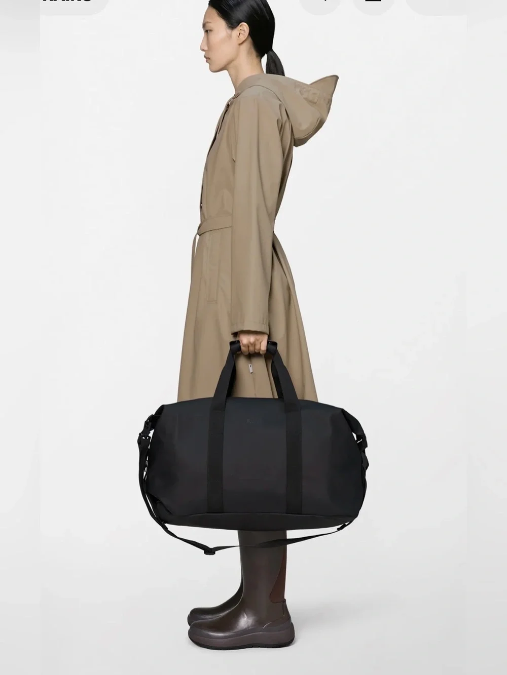 NWT RAINS Hilo Weekend Bag Black